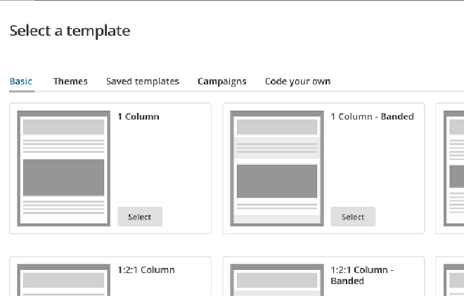 Vælg din kampagne template